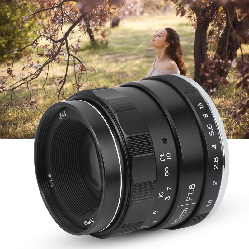 NEWYI 50mm F1.8 E Mount Large Aperture Portrait Manual Lens