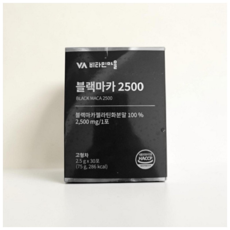 Vitamin Village Gelatin Black Maca 2500 30 packets 1 box