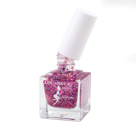 ADRIANNE K NONTOXIC PINK GLITTER NAIL POLISH, PINK PARTY! VEGAN. CRUELTY-FREE KID SAFE, 51 FL OZ