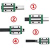 CNCCANEN Linear Rail Guide 2X HGR20-1000mm Linear Slide Guideway Rail