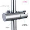 Schläfer 8126025 | Shower Support Bracket 25mm, Sliding Shower Rail