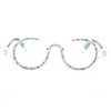 bullabulling Retro Round Diamond Reading Glasses for Women Stylish Bling