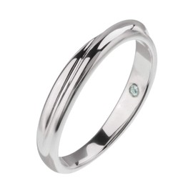 Binich Birthstone Infinity Ring, March Aquamarine