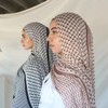 KUFIYA PRINT HIJAB - Color: Brown/White