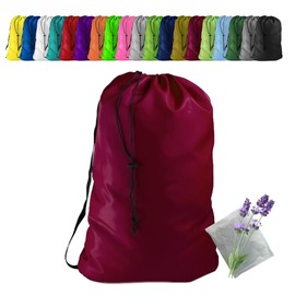RED Laundry Bag Heavy Duty w/Shoulder Strap by Ultra Essentials, XXL 30" X 40" Tear Resistant Utility Bags, Dorm Hamper, Camping Tent, Sports Ball, Clothes, Yarn Storage, 1 Lavender Sachet