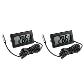 2PC Sensor de Sonda Termómetro Digital LCD, Termómetro Digital para Refrigeración Por Agua, Refrigerador y Congelador de Acuario                      