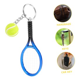 Abaodam 3pcs Small Simulated Tennis Keychains Creative Sports Key Rings for Bag Decoration Lightweight Durable Keepsakes for Tennis Lovers for Any Occasion