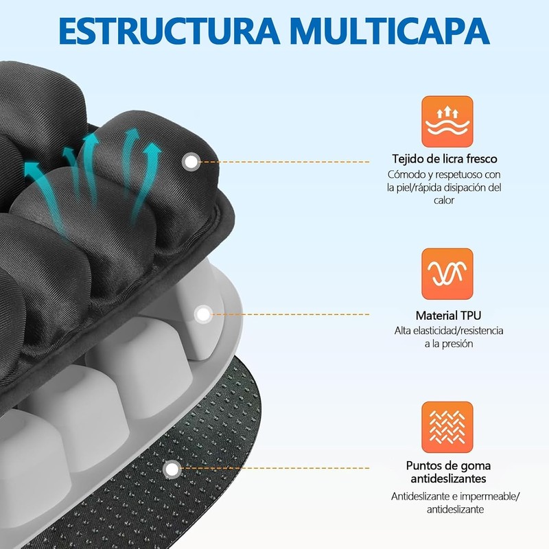 Cojín Inflable de Viaje ERYURU – Alivio de Presión y