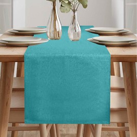 Modern Table Runner, Table Runner, Waterproof Table Runner, Runner Table, Table Runner, Spring Modern, Green Table Runner for Outdoor, Balcony, Indoor, Party Decoration (Turquoise, 40 x 180 cm)