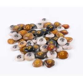 ROCKIMPACT 50PCS Inspirational Rocks Tree of Life Gifts, Engraved Inspirational Stones, Motivational Gifts for Students, Faith Stone, Engraved Rocks with Inspirational Words