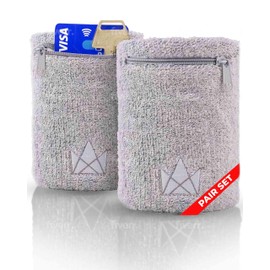 The Friendly Swede Wrist Wallets for Men & Women - Wristband Pocket with Zipper for Jogging, Cycling & Walking; Wrist Wallet Pouch for Men for Storing Cash, Keys & Credit Cards; Ankle Wallet - 2 Pack