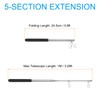 PATIKIL 1M Portable Stainless Steel Flagpole Handheld Flag Pole -
