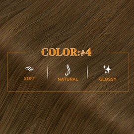 Easyouth Nano Hair Extensions Real Human Hair Medium Brown Nano Beads Hair Extensions Human Hair Brown Nano Tip Human Hair Extensions Long Straight Hair 24 Inch 50g/50s #4