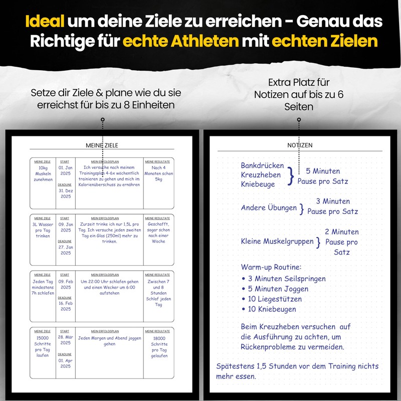 PEAK PULSE Workout Planner - Training Diary, Fitness Planner, Fitness