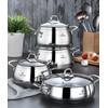Venus Stainless Steel Deep Stock Pot with Glass Lid Soup