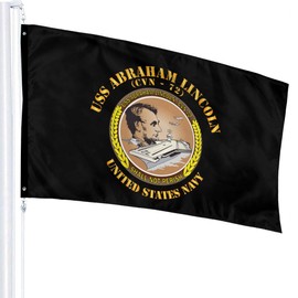 USS Abraham Lincoln (CVN-72) Outdoor Flag Home Garden Flag Banner Breeze Flag USA Flag Decorative Flag 3x5 Ft Flag