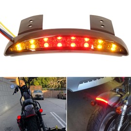 Lámpara de freno para motocicleta con borde de guardabarros trasero cortado, luz trasera para Harley Sportster XL883N 1200N XL1200V XL1200X
