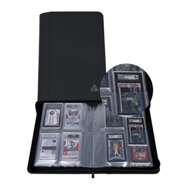 Rayvol SGC-Sized Slab Binder, 4 Pockets Top Loading Card Binder fit 40 SGC Slabs, Graded Card Holder Storage Album