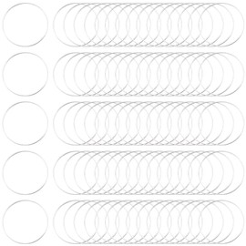 SOFPLATE Pack of 120 30 mm Small Round Earrings Hoop Earrings Fittings Silver Brass Open Bezel Back Round Beads Ear Components for DIY Necklaces Jewellery Making Crafts