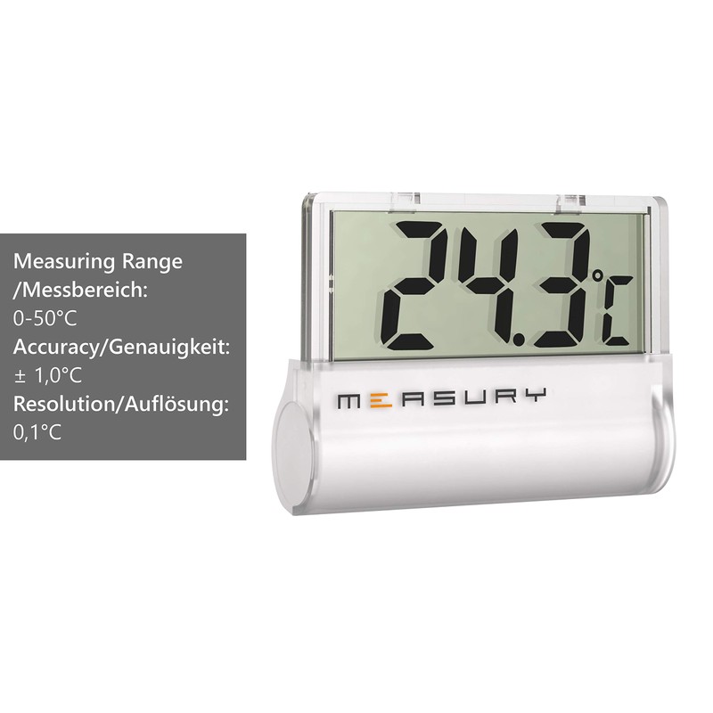 Measury TM11 Aquarium Thermometer Digital for Gluing, Aquarium Thermometer for