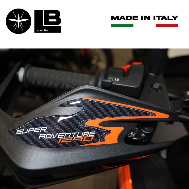 labelbike - 3D Sticker Protector for Motorcycle Handguards Compatible with