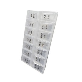 Twice a Day Pill Organizer, Weekly Day and Night Pill Container, Day and Night Medication or Vitamin for Morning or Night AM PM Separation (1)