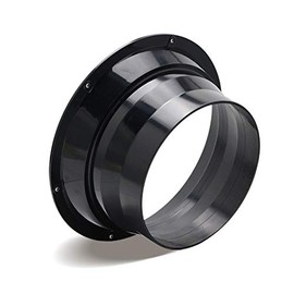 4" Duct Connector Pipe Flange Inlet Fitting Plastic Flange for Heating Cooling Ventilation System inlet/outlet ABS (4 inch/100 mm)