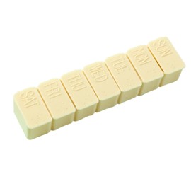 Medikamentenbox für Wochen,7 Tage Pillendose für Reisen PP leicht auslaufsicher (Beige)