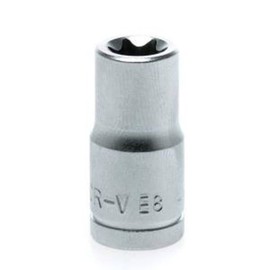 Teng Tools E8 1/4 Inch Drive Female E-Torx Star TX-E Chrome Vanadium Socket | Mechanic Tool | Hand Tool - M140708-C