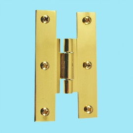 Renovators Supply Manufacturing 3 In Brass H Cabinet Hinge 1/4 In Offset With Hardware Rust Resistant Brass Flush Mount Hinge For Kitchen Cabinets