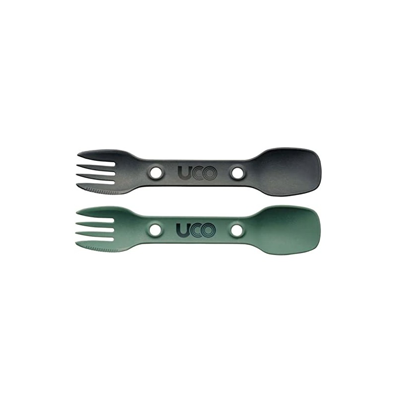 Uco 27011 Outdoor Camping Outdoor Cutlery Utility Spoke 2pac Green/Charcoal