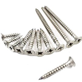 100, 4.0 x 30mm, A4 Stainless Steel Wood Screws, Pozi Countersunk CSK