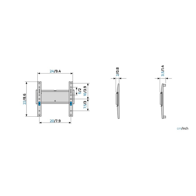 Meliconi Slimstyle Plus 200 S, Supporto TV Parete Fisso anche