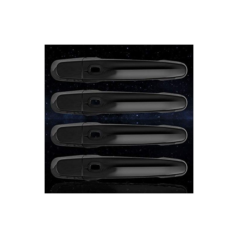 Elite Auto Chrome Black Door Handle Covers w/Smart Key for