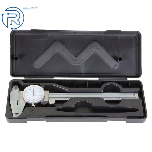 netuera 3PCS 6" STAINLESS STEEL SHOCKPROOF DIAL CALIPER. 001" OF
