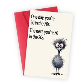 Funny 70th Birthday Card Gifts for Women Men, Happy 70th Birthday Cards with Envelopes Greeting Card Gifts for 70 Year Old