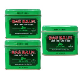 Bag Balm Skin Moisturizer Lotion - Hand and Body, 8 Ounce Tins, Pack of 3