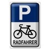 Parkplatzschild für Radfahrer | Metallschild | Wetterfest | 20 cm