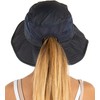 Ponytail Sun Hat w/Removable Chin Strap - Navy