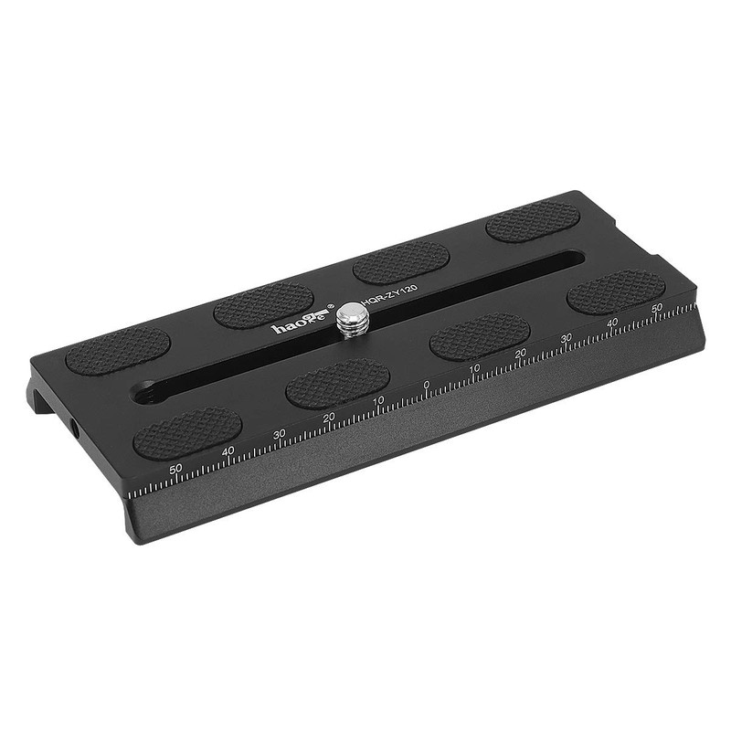 Haoge HQR-ZY120 120mm Camera Mounting Rail Quick Release Plate for