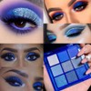 Blue Eyeshadow Palette, Glitter Eye shadow Makeup,Navy Blue Eyeshadow Shiny