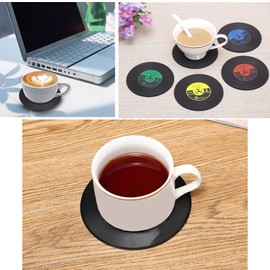 Set of 8 Coasters, Records, Disc Analog Lubber, Record Shape for Cafes, Restaurants, Clubs, Stylish, Drink Coasters, Miscellaneous Goods, Delivery, 3-5 Working Days