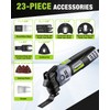 WORKPRO 400W Oscillating Multi-Tool, 6-Speed Corded Power Saw with LED