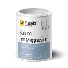 Raab Vitalfood Potassium with Magnesium Powder (200 g) - for Nerves, Muscle Function and Potassium for Blood Pressure, Ideal Composition, No Additives