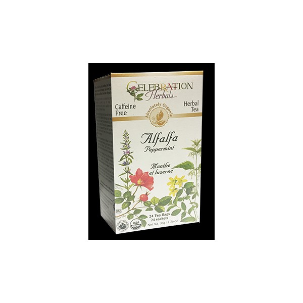 Celebration Herbals Alfalfa Peppermint Tea (Organic) - 24 Tea Bags