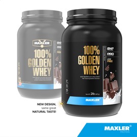 Maxler 100% Golden Whey Protein - 22g of Protein per Serving - Whey Protein Powder for Pre Post Workout - Fast-Absorbing Whey Concentrate, Isolate & Hydrolysate Blend - Rich Chocolate Protein 2 lb