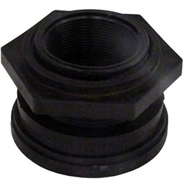 1-1/4" NPT Polypropylene Bulkhead Fitting with Viton Gasket