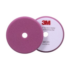 3M Perfect-It Random Orbital Foam Polishing Pad, 5"/130 mm, Purple, 34123, for Automotive Compounding and Polishing