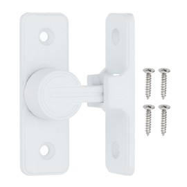 PATIKIL 90 Degree Barn Door Lock, Flip Latches Zinc Alloy Safety Sliding Door Bolt Latch Lock for Garden Garage Bathroom Gate, White