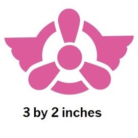 3 Inch Skye Logo Sky Patrol Pup Wall Decal Sticker Pups Puppy Puppies Dog Dogs Removable Peel Self Stick Adhesive Vinyl Decorative Art Kids Room Home Decor Children 3 x 2 inches